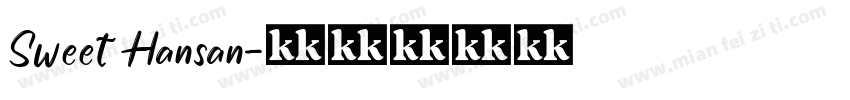 Sweet Hansan字体转换